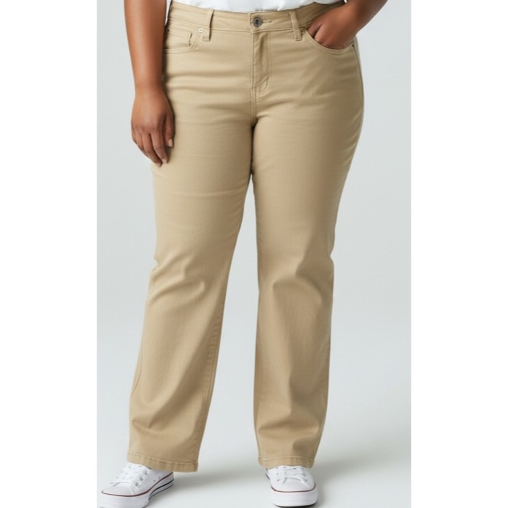 Faded Glory Petite Size 12 Women Tan Beige Core Boot Jeans